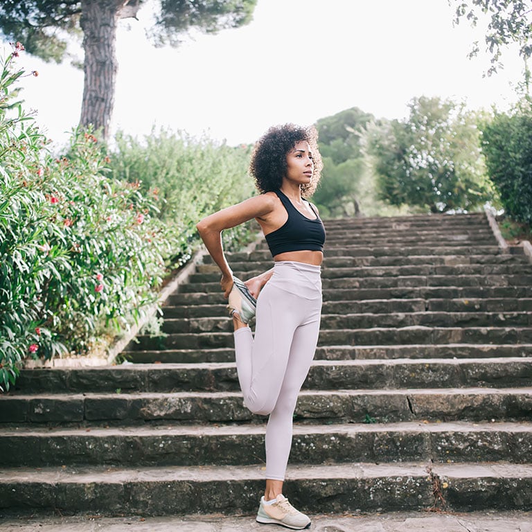 Fit woman with thin waist and arms that are possible with CoolSculpting