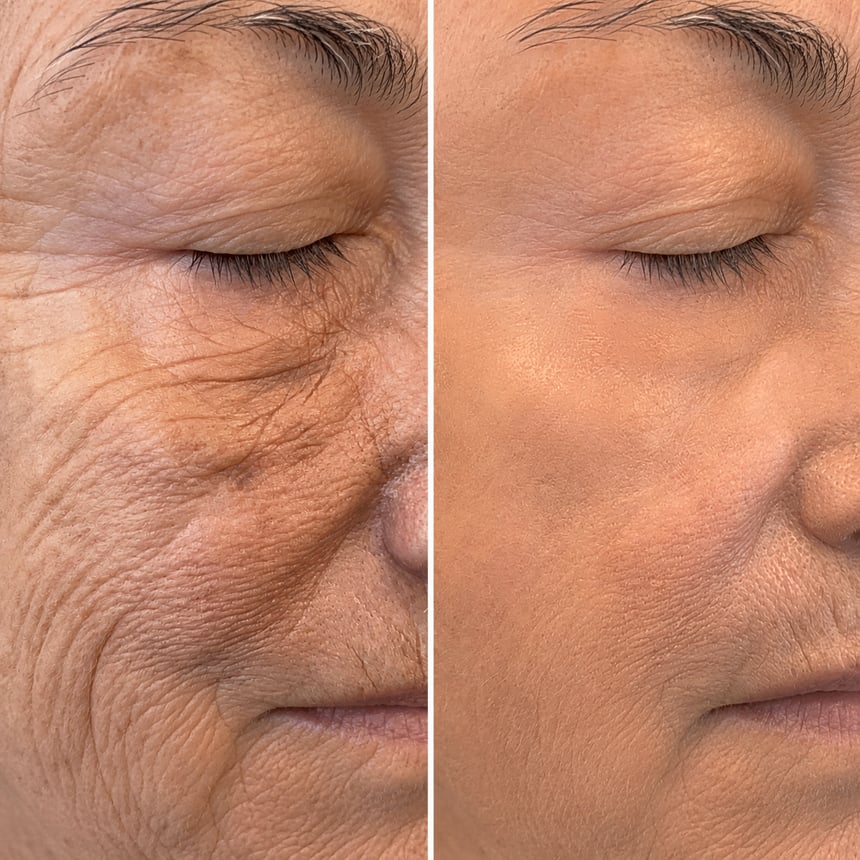 Collagen renewal before and after