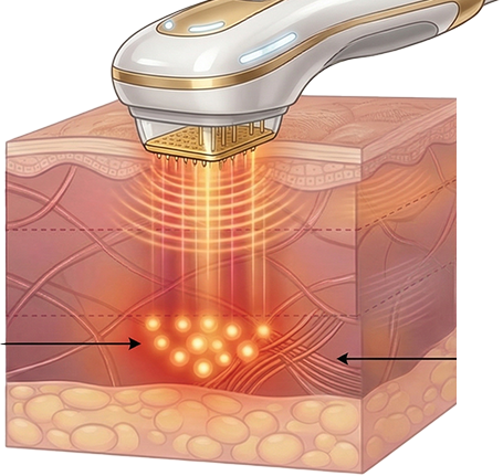 Lower dermis treatment