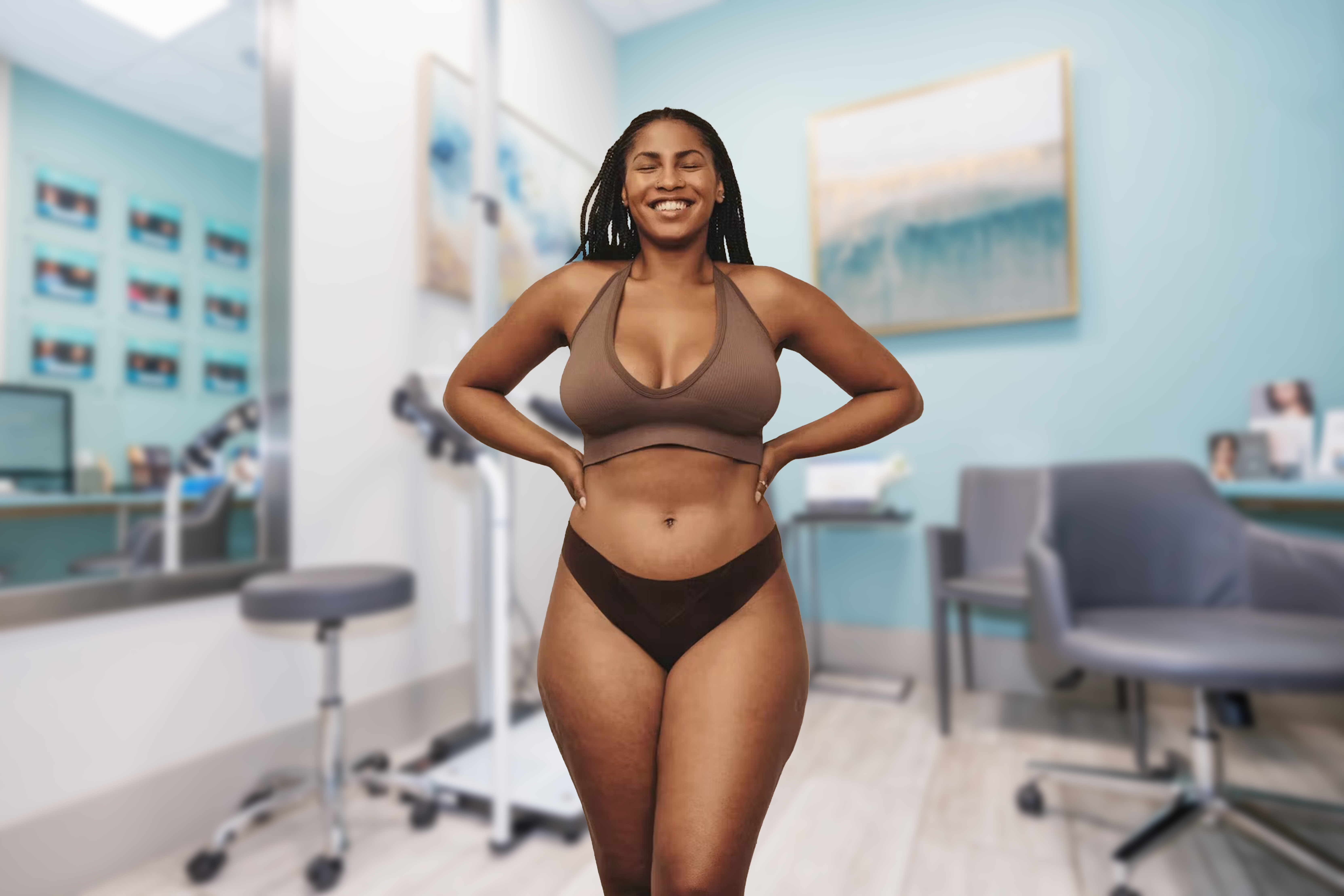 Clean, professional medical spa treatment room with neutral tones at Bodenvy CoolSculpting, Weight Loss & Body Sculpting Atlanta in Sandy Springs